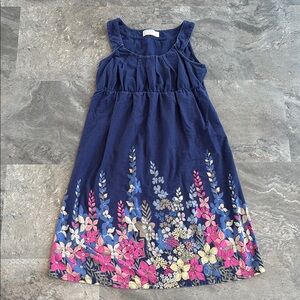 Old Navy Maternity Navy Dress, Bright Flowers, Comfy, Elastic Bust, Size Small